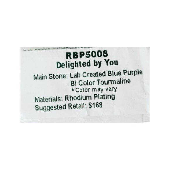 BP Original Collection Lab Created Blue Purple Bi Color Tourmaline Ring (Size 10 - Picture 6 of 7